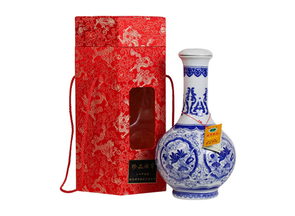 咸亨黄酒回收珍品咸亨三十年花雕酒青瓷瓶盒装绍兴黄酒2.5L行情价格