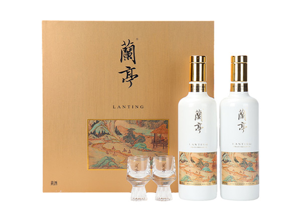 会稽山兰亭黄酒回收国潮兰亭500ml*2礼盒装