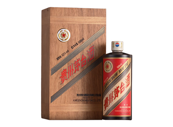 回收贵州茅台酒五星商标上市70周年纪念酒限量款酱香型白酒53度500ml木盒装